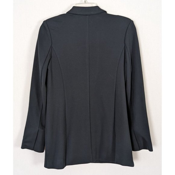 Soft Surroundings long sleeve one button black Slanted pockets comfortable blaze - Picture 2 of 8